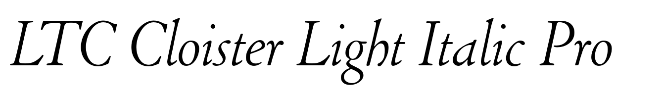LTC Cloister Light Italic Pro